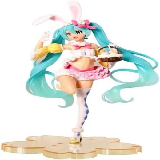 Trunkin Hatsune Miku Action Figure Anime Spring Cloth Blossom Dress Miku Figure Statue Toy for Collection (7.8 Inch) White Green - Image 4