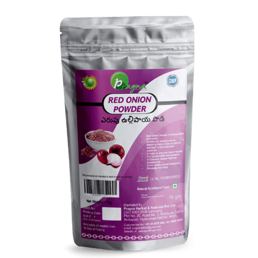 Pragna’s Red Onion Powder is 100% pure and natural. It promotes new hair development by increasing blood circulation in the hair follicles. - Image 3