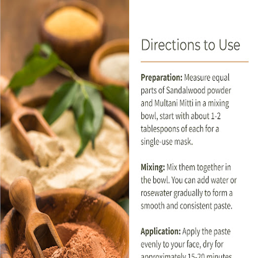 Ecotyl Face Pack Combo - Sandalwood Powder and Multani Mitti | Duo for Skin Brightening and Glow | 100g + 150g - Image 4