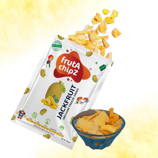 frutA chipZ  Dried JackFruit for Kids and Adults | 100% Natural | Healthy JackFruit Chips | Vacuum Freeze-Dried Fruit Slices | 20 Gms | Ready to Eat | Crunchy - Image 2