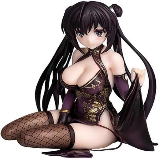 LUNK Tougetsu Matsuri Cheongsam Figure 5.1" Anime Illustration Original Painting Figures Tougetsu Matsuri Statue Action Figure Desktop Collections - Image 3
