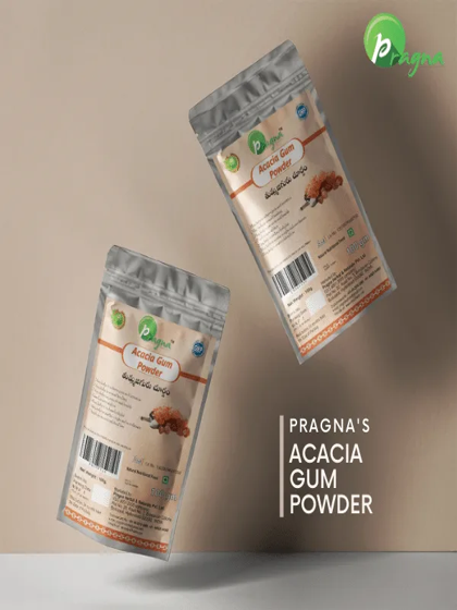Pragna’s Acacia Gum Powder helps in the relief of coughs and sore throats, as well as weight loss, skin irritation, and wound healing. - Image 2