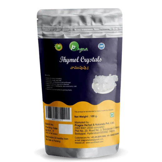 Pragna’s Thymol has various antibacterial, antifungal and antiseptic qualities. It is used in dusting powders for the treatment of ringworm infections.