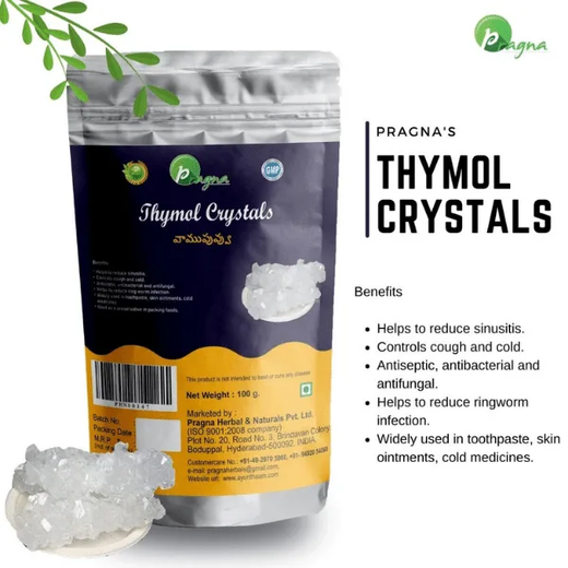 Pragna’s Thymol has various antibacterial, antifungal and antiseptic qualities. It is used in dusting powders for the treatment of ringworm infections. - Image 2