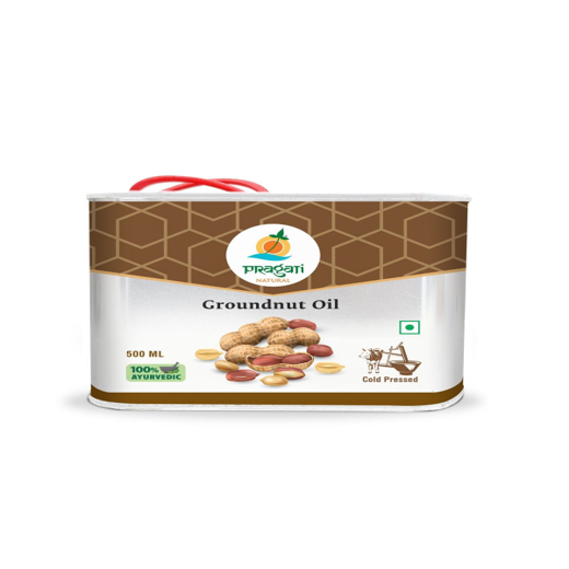 Pragati Natural Groundnut Oil 1L (cold pressed) - Image 3
