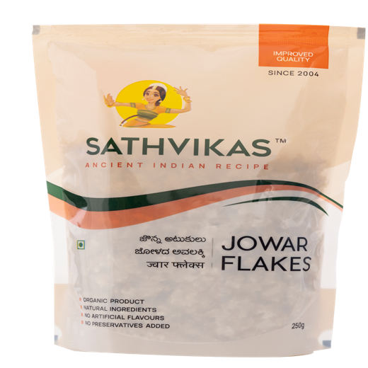 Jonna Atukulu / Jowar Poha / Jowar Flakes (250 grams) Pack Of 1.