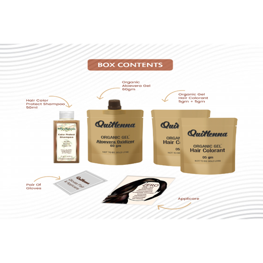 Damage Free Organic Gel Hair colour - 5N Light Brown - Image 3