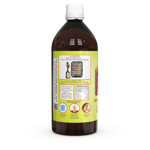 Dr. Patkar's Turmeric Vinegar with Turmeric & Black Pepper Extracts (Piperine)| Unfiltered & Undiluted | Immunity Booster| Anti-Inflammatory |Suitable for IBS & PCOS/PCOD | With Natural Curcumin Extracts (With Mother) 500ML - Image 4