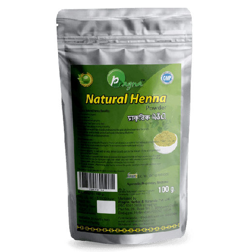 Pragna Natural Henna Powder is 100% pure and natural. Henna is absolutely harmless and has no adverse effects in its natural state. It makes your hair shaft stronger and smoother.