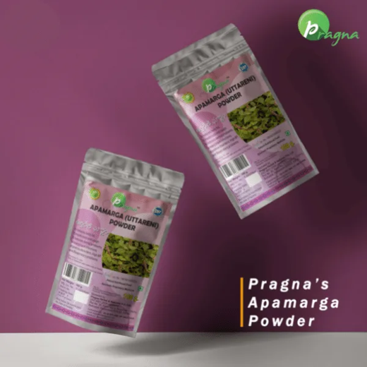 Pragna’s  Apamarga Powder (Uttareni) treats high blood pressure and skin infections, as well as cough and cold and dental difficulties. - Image 4