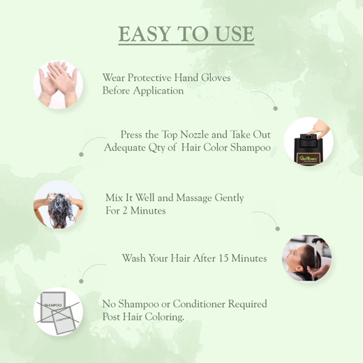Hair Colour Shampoo- 3N Dark Brown 200ml - Image 3