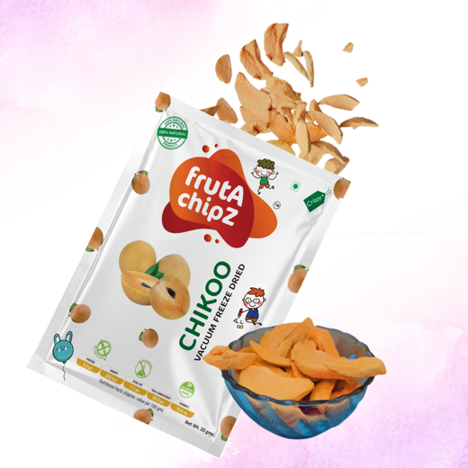 frutA chipZ Freeze Dried Chikoo 20 Gms/ Banana 30 Gms/ JackFruit 20 Gms/ Fruit Mango 20Gms | 100% Natural | Healthy Fruit Chips | Ready to Eat | Crunchy | - Image 2