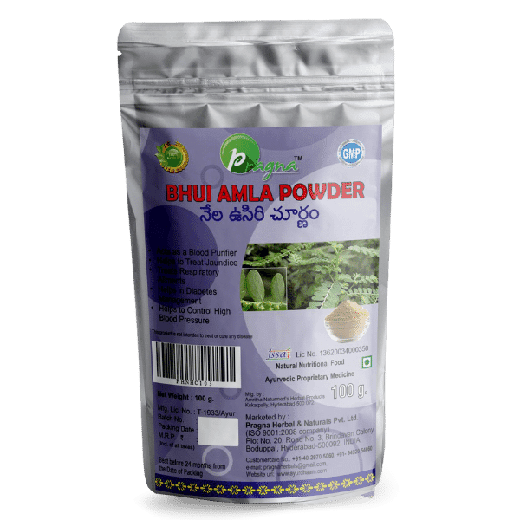 Pragna Bhui Amla powder is 100% pure and naturals. Bhui Amla powder helps in the management of digestive issues such as acidity. - Image 3