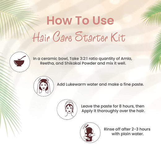 Natural Herbal Organic Hair Care Starter DIY Kit - Image 3