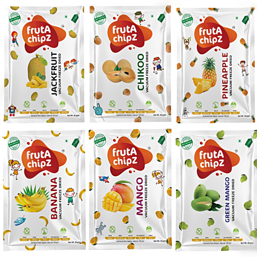 frutA chipZ Freeze Dried Chikoo 20 Gms Fruit Mango 20 Gms/ Banana 30 Gms/ Pineapple 20Gms| 100% Natural | Healthy Fruit Chips | Ready to Eat | Crunchy | - Image 4