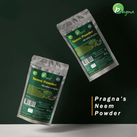 Pragna Neem Powder is 100% pure and natural. Neem leaf powder purifies the blood, battles free radical damage, flushes out toxins, treats insect bites and cures ulcers. - Image 4