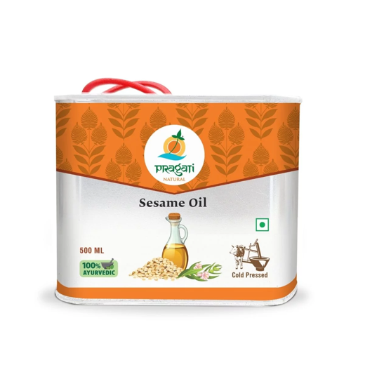 Pragati Natural (Gingelly) Sesame oil 1L (cold pressed) - Image 3