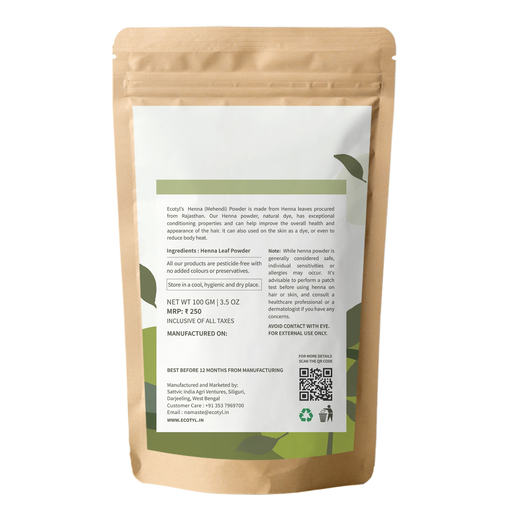 Ecotyl Henna Powder | Natural Hair Dye | Hair Strengthening | 100g - Image 4