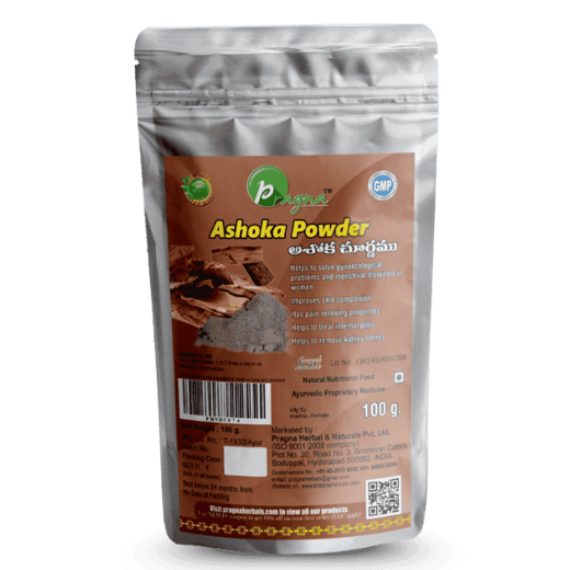 Pragna’s Ashoka Powder helps in managing problems related to menstruation (periods) like irregular periods, stomach pain, cramps, etc.