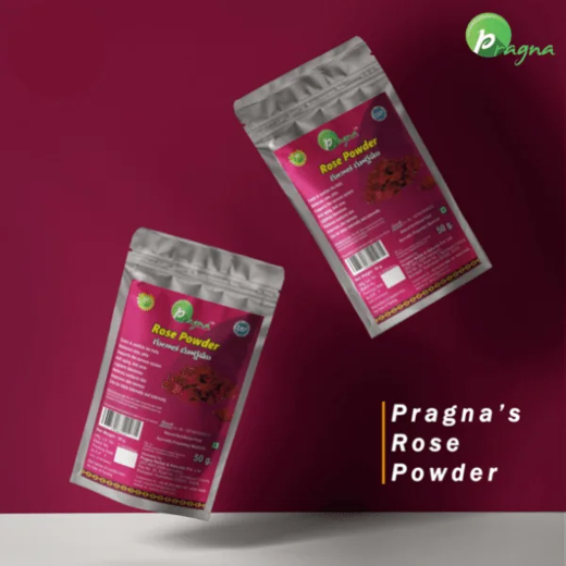 Pragna Rose Powder is 100% pure and natural. Rose powder act as anti-bacterial and cleanser - Image 4